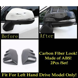 ABS クローム/カーボンファイバー ドア バックミラー ミラー ストリップ キャップ カバー トリム アクセサリー 適用: トヨタ RAV4 RAV 4 XA50 2019-2022 モデル E AL-OO-9734 AL Exterior parts for cars