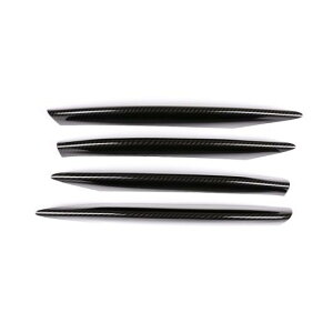 適用: メルセデス・ベンツ C クラス W205 2019-2021ABS フロント フォグライト 装飾 ストリップ エア インテーク グリル カバー トリム アクセサリー シルバー・カーボン調 AL-PP-2626 AL Exterior parts for