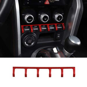 センター コンソール エア コンディション ボタン ドライバー ブライト ストリップ トリム 適用: トヨタ 86 スバル BRZ 2012-2020 オート インテリア アクセサリー レッド〜シルバー AL-PP-2690 AL Inte