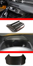 適用: トヨタ スープラ 2019-2021 リアル カーボンファイバー バックミラー ミラー カバー ステアリング ホイール ダッシュボード ギア パネル ステッカー タイプ002・タイプ005 AL-PP-3472 AL Interior parts for cars