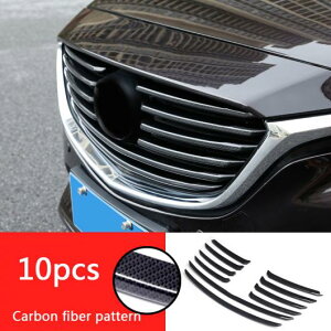 10ピース 適用: MAZDA6 アテンザ 2017-2018 フロント グリル 装飾 トリム ブラック〜マルチカラー AL-PP-6387 AL Exterior parts for cars