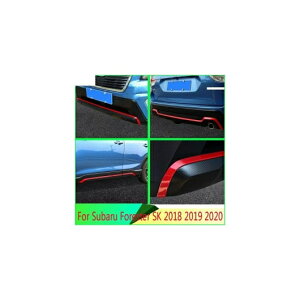 適用: スバル フォレスター 2018 2019 2020 レッド サイド ドア ライン ガーニッシュ ボディ トリム フロント + リア バンパー エクステリア アクセサリー AL-QQ-3198 AL Exterior parts for cars