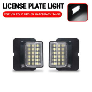 2�s�[�X LED �i���o�[�v���[�g ���C�g �K�p: VW �|�� MK3 6N �n�b�`�o�b�N 1994 1995 1996 1997 1998 1999 �v���[�g ���C�g �����v AL-QQ-6107 AL Car parts