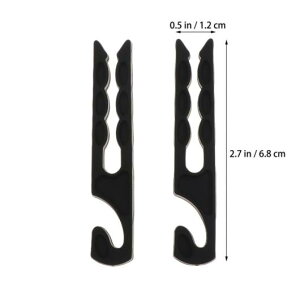 吹き出し口 フック エアコン クリップ 適用: 眼鏡 マスク イヤフォン 携帯電話 ホルダー ストレージ フック オーガナイザー インテリア アクセサリー ブラック 2ピース AL-RR-6267 AL Interior parts f