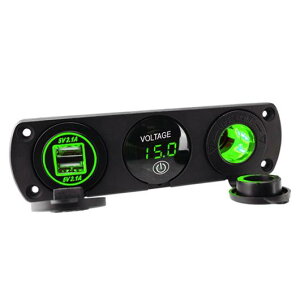 5V 2.1A VK[\Pbg \Pbg + fA USB |[g `[W[ dv pl Kp: 12-24V GNgjbN ANZT[ bh`O[ AL-RR-6545 AL Interior parts for cars