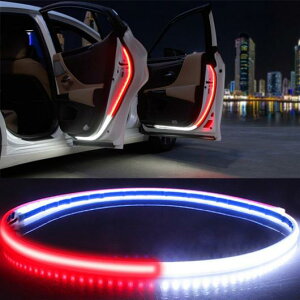 �C���e���A �h�A �E�F���J�����C�g LED �Z�[�t�e�B�[ ���[�j���O �X�g���{ �V�O�i�� �����v �X�g���b�v 120cm �h�� 12V ���� ���C�g 2�s�[�X AL-SS-0464 AL Car parts