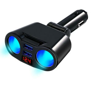 3.1A fA USB `[W[ 2 |[g LCD fBXvC 12-24V ^oR \Pbg C^[ `[W[ p[ A_v^ ubN AL-RR-3136 AL Interior parts for cars