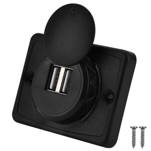 USB `[W[ 3.1A fA ubN ABS USB |[g `[W[ \Pbg 12V LED h \Pbg Kp: AL-RR-3217 AL Interior parts for cars