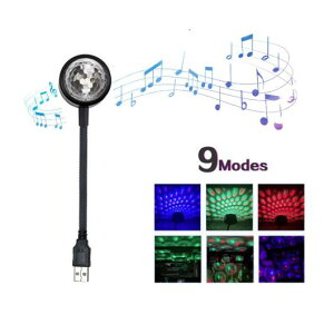 �~�j USB �p�[�e�B �J���t�� ���C�g �T�E���h �A�N�e�B�u ��] �f�B�X�R �{�[�� DJ �p�[�e�B ���C�g RGB LED �X�e�[�W ���C�g �K�p: �o�[ �N���u AL-RR-4027 AL Car parts