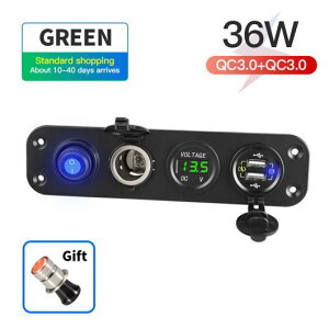 fA QC3.0 VK[\Pbg \Pbg Xvb^ h 12V fA USB `[W[ p[ A_v^ pl fA USB |[g dv bh`O[ AL-RR-3952 AL Car parts