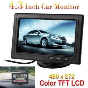 4.3C` 12V jo[T j^[ 480×272 fW^ J[ TFT LCD 2 `l rfI Cvbg I[g A r[ j^[ AL-RR-7422 AL Car parts