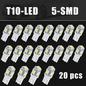20�s�[�X T10 �T�C�h �E�F�b�W 5-SMD 5050 LED ���C�g �o���u 2825 501 192 158 W5W 194 168 �X�[�p�[ �z���C�g AL-RR-7469 AL Car parts