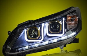 �w�b�h���C�g �K�p: �z���_ �A�R�[�h 2013-2015 LED �w�b�h�����v �f�C�^�C�������j���O���C�g DRL �o�C�L�Z�m�� HID 4300K�`8000K 35W�E55W AL-HH-0141 Car parts