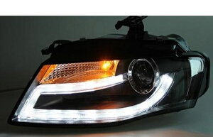 適用: アウディ/AUDI A4 ヘッドライト 2008-2012 A4L LED DRL BI キセノン レンズ ハイ ロー ビーム パーキング HID フォグランプ 4300K〜8000K 35W・55W AL-HH-0318 Car parts
