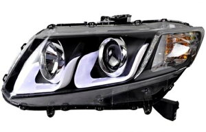 適用: ホンダ シビック ヘッドライト 2012-2015 LED DRL レンズ ダブル ビーム H7 HID キセノン BI 4300K〜8000K 35W・55W AL-HH-0326 Car parts