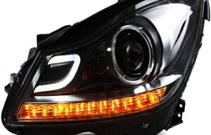 適用: メルセデスベンツ/MERCEDES BENZ W204 C180 C200 C260 ヘッドライト 2007-2013 LED DRL レンズ ダブル ビーム H7 HID キセノン BI 4300K〜8000K 35W・55W AL-HH-0360 Car parts
