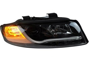 適用: アウディ/AUDI A4 ヘッドライト 2003--2004 LED DRL レンズ ダブル ビーム H7 HID キセノン BI 4300K〜8000K 35W・55W AL-HH-0373 Car parts