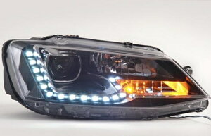 LED ヘッドランプ 適用: VW フォルクスワーゲン/VOLKSWAGEN ジェッタ ヘッドライト 2012-2016 DRL H7 HID Q5 バイキセノン レンズ ロー 4300K〜8000K 35W・55W AL-HH-1110 Car parts