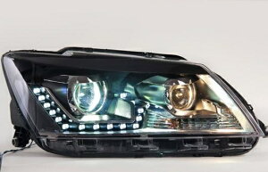 LED ヘッドランプ 適用: VW フォルクスワーゲン/VOLKSWAGEN サンタナ ヘッドライト 2013-2015 DRL H7 HID Q5 バイキセノン レンズ ロー 4300K〜8000K 35W・55W AL-HH-1149 Car parts