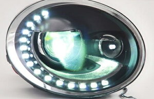 LED �w�b�h�����v �K�p: VW �t�H���N�X���[�Q��/VOLKSWAGEN �r�[�g�� �w�b�h���C�g 2013-2015 DRL H7 HID Q5 �o�C�L�Z�m�� �����Y ���[ 4300K�`8000K 35W�E55W AL-HH-1180 Car parts
