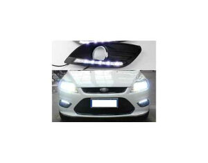 2�s�[�X LED �f�C�^�C�������j���O���C�g �K�p: �t�H�[�h/FORD �t�H�[�J�X 2 MK2 2009 2010 2011 2012 2013 2014 �I�[�g ���� �@�\ 12V LED DRL �����v AP-ALH1733 Car parts