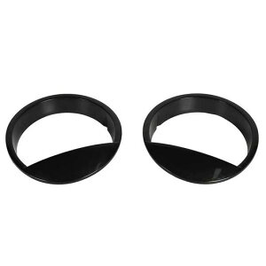 1ペア フロント ランプ ヘッドライト ボンネット 装飾 カバー トリム 適用: ジープ/JEEP ラングラー TJ 1997 1998-2007 オート ブラック スタイリング エクステリア パーツ ブラック SR-BB-4130 Exterior pa