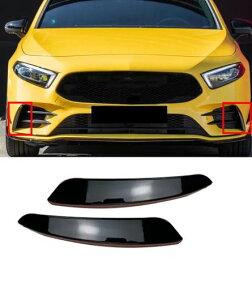 フロント バンパー リップ スプリッタ スポイラー トリム 適用: メルセデス ベンツ A-クラス W177 A180 A200 A220 A35 AMG ブラック SR-BB-8230 Exterior parts for cars
