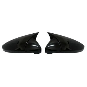バックミラー サイド ミラー カバー適用: フォルクスワーゲン/VOLKSWAGEN ジェッタ 2019 2020 2021 2022 ウイング キャップ リア ビュー ケース トリム ピアノブラック SR-BB-8437 Exterior parts for cars