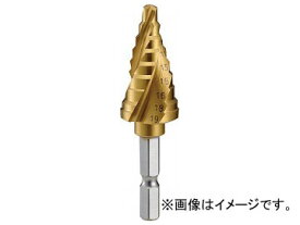 トラスコ中山/TRUSCO 六角軸ステップドリル 3枚刃チタンコーティング 5〜19mm 3SNMS19G(3521222) JAN：4989999819045 Hexagonal step drill blade titanium coating