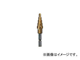 トラスコ中山/TRUSCO 六角軸ステップドリル 2枚刃チタンコーティング 5〜13mm NMS13G(1384457) JAN：4989999557183 Hexagonal step drill blade titanium coating