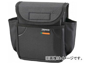 トラスコ中山/TRUSCO 小型腰袋 二段フタ付 ブラック TC52BK(3524604) JAN：4989999822427 Small waist bag with two stage lid