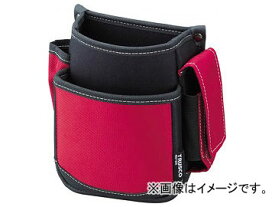 トラスコ中山/TRUSCO 腰袋 2段 携帯電話ホルダー付き レッド TWP2R(3656187) JAN：4989999111804 Red with steps waist bag mobile phone holder