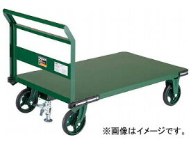 トラスコ中山 鋼鉄製運搬車 800X450 ハンドル側自在車 鋳物車輪 LS付 OH-3RSS(7680791) Steel transport vehicle Handle side car casting wheels