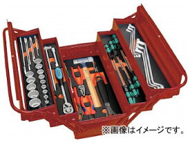 トラスコ中山 インポートツールセット 44点 ワインレッド色 TIT44S-R(7672128) Import tool set points wine red color