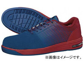 ミドリ安全 ワイド樹脂先芯入り軽量スニーカー ブルー/レッド 25.5cm WPA110-BL/R-25.5(7950365) Lightweight sneakers blue red with wide resin tip