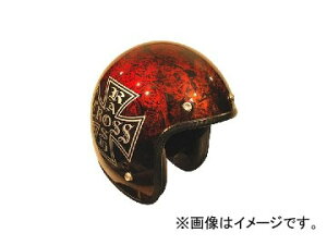 2 72JAM JET HELMET WFbgwbg JAM CUSTOM PAINTING RASH CROSS RD/BR JCP-15 JANF4562286790274