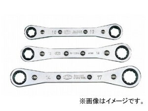 KTC ���`�F�b�g�߂��˃����`�Z�b�g�m3�{�g�n RM03 Plate latchet glasses wrench set bottles