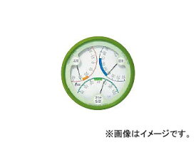 シンワ測定 温湿度・不快指数計 丸型 R-2 15cm グリーン 70500 JAN：4960910705005 Temperature humidity unpleasant index meter round type green