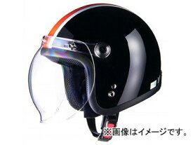 2輪 リード工業 BARTON ジェットヘルメット ブラック×オレンジ フリーサイズ(57〜60cm未満) BC-10 Jet helmet