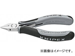�N�j�y�b�N�X/KNIPEX �G���N�g���j�N�X�j�b�p�[ �i�ԁF7752-115ESD JAN�F4003773025139 Electronics nipper
