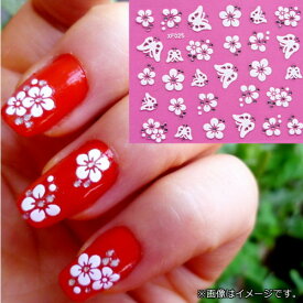 楽天市場 3d ネイルシール 白 花の通販