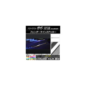 フェンダーラインステッカー トヨタ 86 ZN6 後期 2016年08月〜 クローム調 選べる20カラー AP-CRM2207 入数：1セット(2枚) Fender line sticker