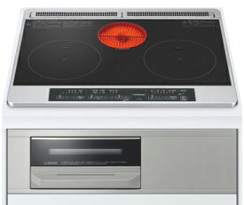 日立 IHクッキングヒーター 天面ブラック/前面シルバー 幅60cm 2口IH＋ラジエントヒーター 鉄・ステンレス対応 HT-M6S(K) cooking heater