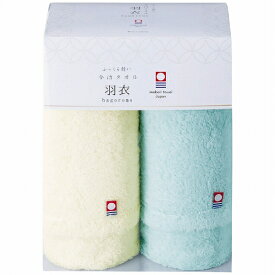 羽衣 ふっくら軽いフェイスタオル ブルー 2枚セット HGA-240BL(2083-094) Plump light face towel