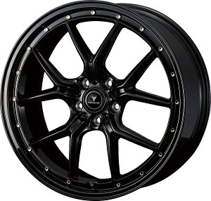 NOVARIS ASSET S1 zC[ BLACK/GOLD PIERCE 18C`×8.0J {42 5H114.3 F1䕪(4{) 41324 wheel
