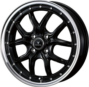 NOVARIS ASSET S1 zC[ BLACK/RIM POLISH 16C`×5.0J {45 4H100 F1䕪(4{) 41330 wheel