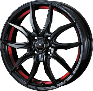 NOVARIS ROHGUE VF zC[ PIANO BLACK/RED LINE 15C`×5.5J {43 4H100 F1䕪(4{) 40090 wheel