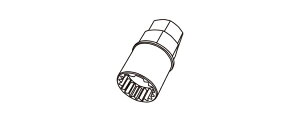 WEDS GEAR �J���[�h�V�F���i�b�g ��C�p�[�c ���b�N�L�[�A�_�v�^�[ 19/21HEX 52860 Colored Shell Nut Repair Parts Lock Key Adapter