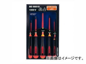 o[R/BAHCO GSE1000V≏hCo[Zbg 5{Zbg BE-9881S Ergo Insulated driver set