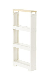 ���Z �X�[�p�[�X�������b�N�E�b�h4�i �z���C�g (0328087) Super slim rack wood tiers